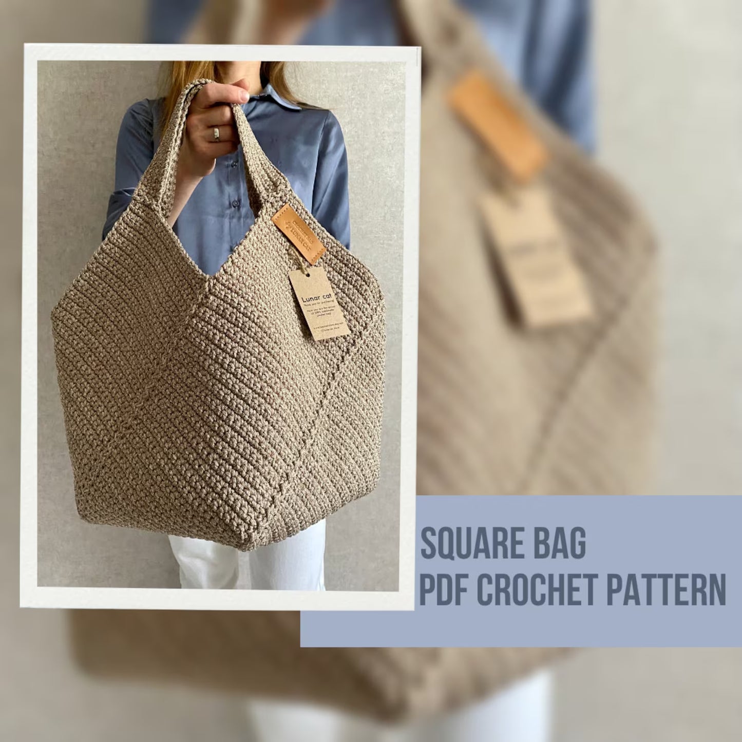 Crochet Tote Bag Pattern ๐งถ๐๏ธ | Reusable Grocery & Beach Bag PDF ๐ฟ๐๏ธ โ Aesthetic & Practical Design