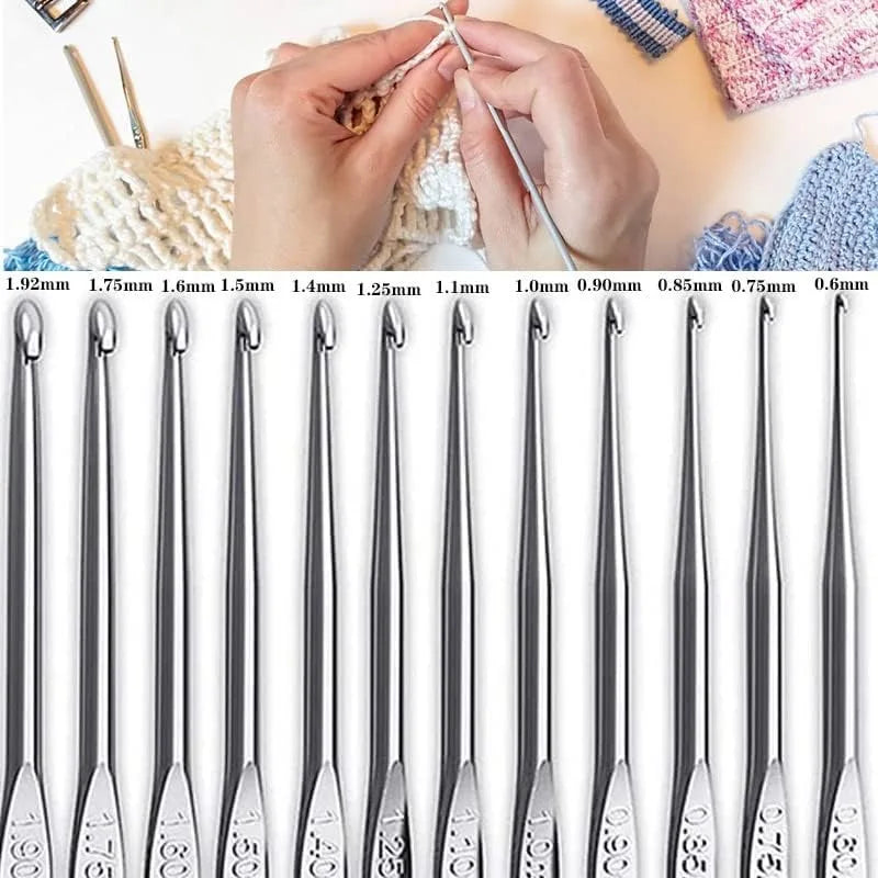 59-Piece Portable Crochet Kit – Complete DIY Beginner Set with Crochet Hooks, Yarn Tools, and Storage Bag for Easy Organization and Crafting.
