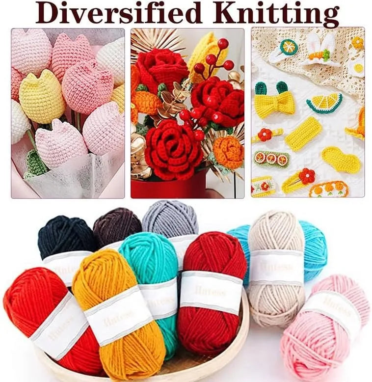 59-Piece Portable Crochet Kit – Complete DIY Beginner Set with Crochet Hooks, Yarn Tools, and Storage Bag for Easy Organization and Crafting.