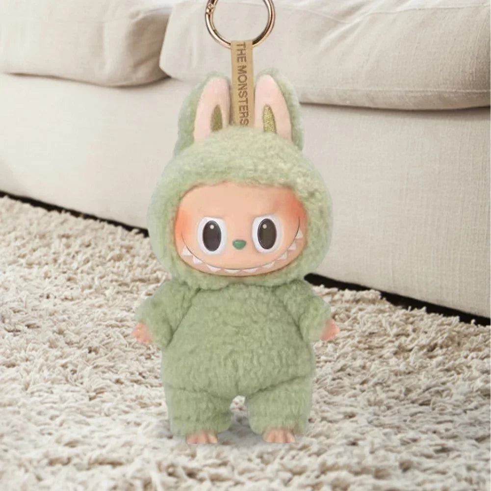 Cute Labubu Plush Doll Keychain The Monsters Box Toy New Vinyl Doll Kawaii Backpack Pendant Decoration and Protective Case Gifts