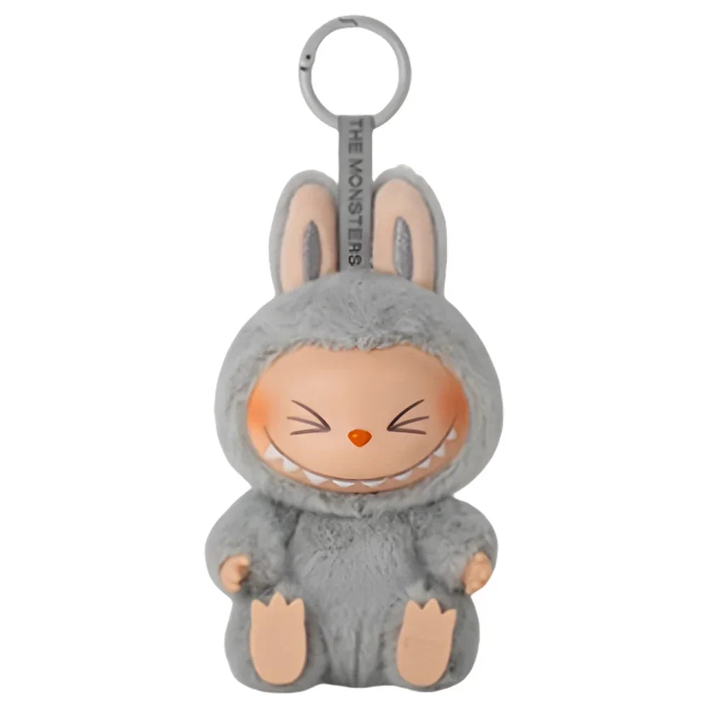 Cute Labubu Plush Doll Keychain The Monsters Box Toy New Vinyl Doll Kawaii Backpack Pendant Decoration and Protective Case Gifts