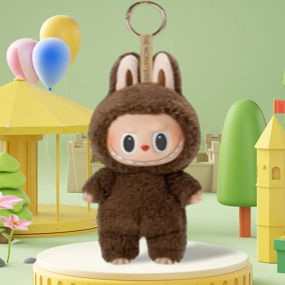Cute Labubu Plush Doll Keychain The Monsters Box Toy New Vinyl Doll Kawaii Backpack Pendant Decoration and Protective Case Gifts
