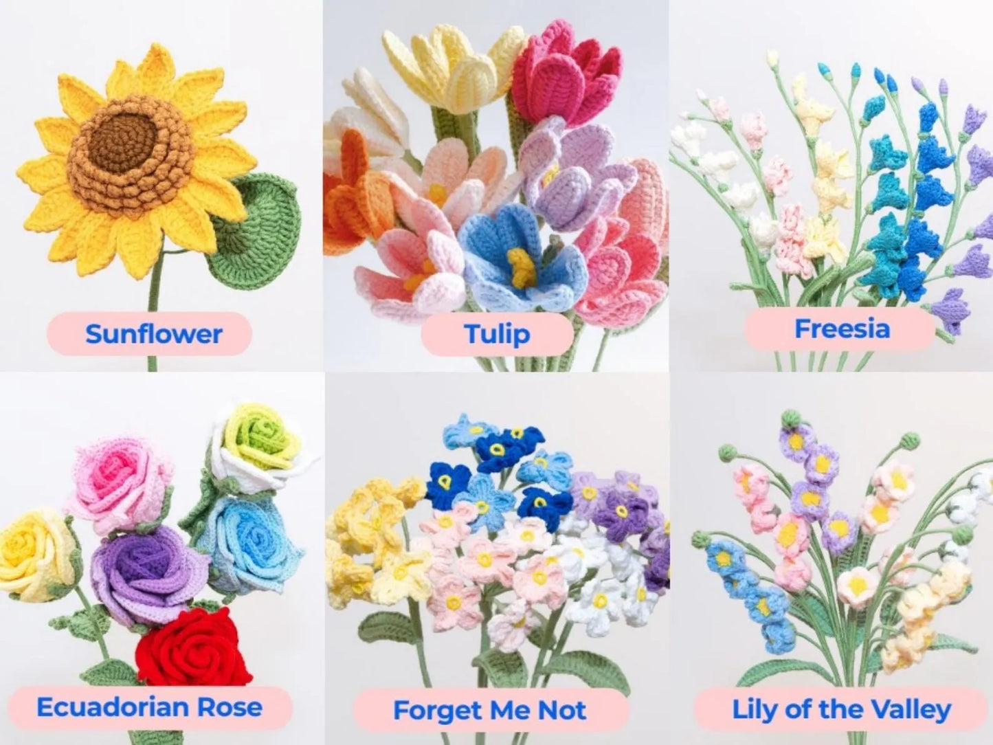 Bundle of 800 Flower Crochet Patterns β Includes Roses, Tulips, Daisies, Sunflowers | Digital Download for Weddings, Motherβs Day, Home DΓ©cor & Graduation Gifts