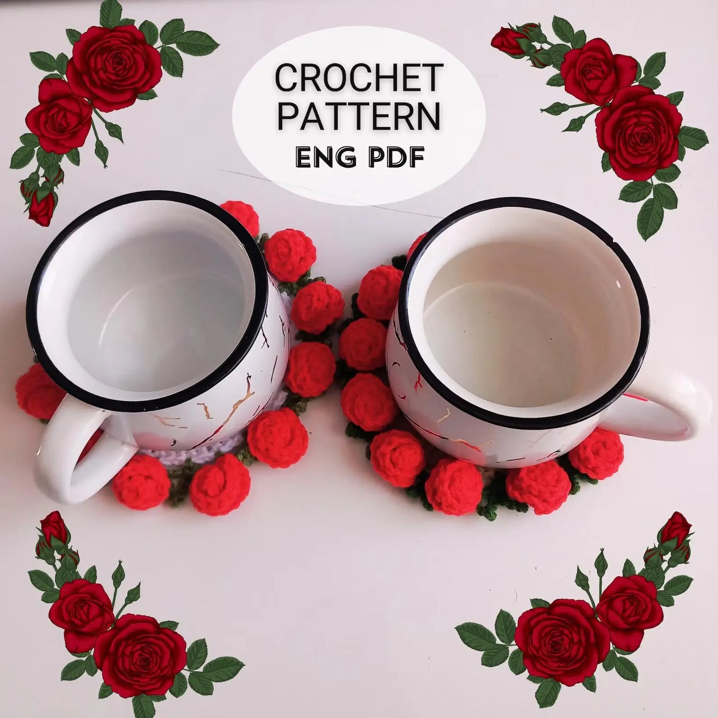 πΈ Flower Pot Coaster Set Pattern β DIY Crochet Floral Coasters πΌ | Beginner-Friendly Home Decor π‘ | Perfect for Motherβs Day π or Housewarming π | Includes Video Tutorial π₯