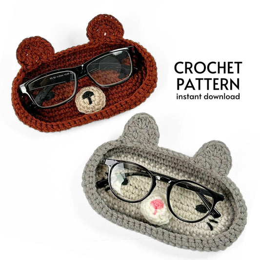 🐻🐱 Crochet Pattern 2-in-1 – Cute Bear & Cat Eyeglasses Holder 🧶 | Easy & Beginner-Friendly 👓 | Fun Gift or Decor 🎁 | 📥 Instant PDF Download