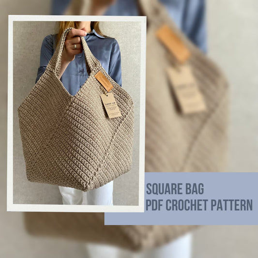 Crochet Tote Bag Pattern 🧶🛍️ | Reusable Grocery & Beach Bag PDF 🌿🏖️ – Aesthetic & Practical Design