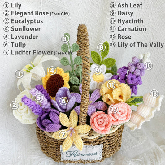 🌸 Flower Crochet Bundle – 11 Blooms + 2 FREE Gifts 🎁 | Blossom Thirteen | DIY Craft Fun 🧶