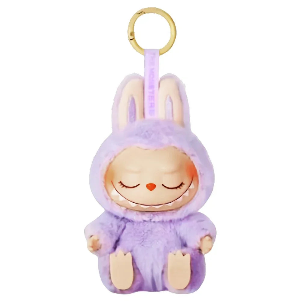 Cute Labubu Plush Doll Keychain The Monsters Box Toy New Vinyl Doll Kawaii Backpack Pendant Decoration and Protective Case Gifts