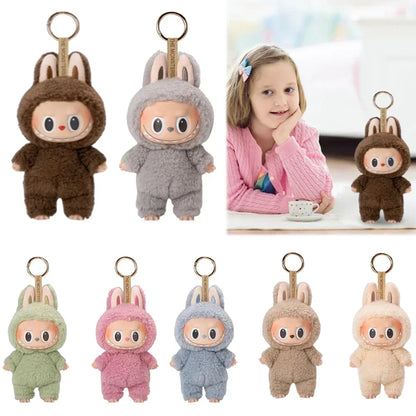 Cute Labubu Plush Doll Keychain The Monsters Box Toy New Vinyl Doll Kawaii Backpack Pendant Decoration and Protective Case Gifts