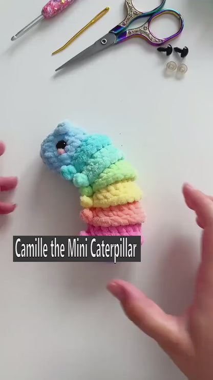Camille the Mini Caterpillar |🐛 Crochet Pattern – Amigurumi PDF 🧶 | Cute & Fun DIY Project 📥