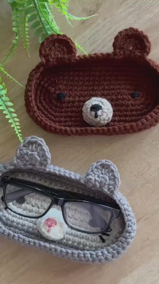🐻🐱 Crochet Pattern 2-in-1 – Cute Bear & Cat Eyeglasses Holder 🧶 | Easy & Beginner-Friendly 👓 | Fun Gift or Decor 🎁 | 📥 Instant PDF Download